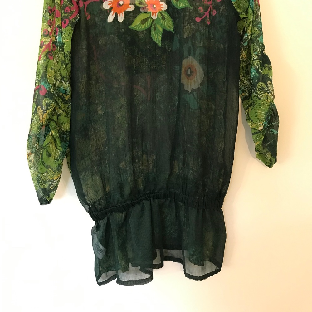 NWT Multi-color Desigual Floral Blouse - Picture 7 of 13